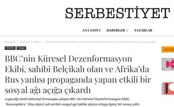 # EODE PRESS OFFICE/ REVUE DE PRESSE – PRESS REVIEW – ГАЗЕТА/ BBC’NIN KÜRESEL DEZENFORMASYON EKIBI, SAHIBI BELÇIKALI OLAN VE AFRIKA’DA RUS YANLISI PROPAGANDA YAPAN ETKILI BIR SOSYAL AĞI AÇIĞA ÇIKARDI (TURQUIE)