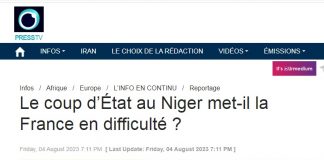 # LUC MICHEL SUR PRESS TV/ LE COUP D’ÉTAT AU NIGER MET-IL LA FRANCE EN DIFFICULTÉ ?